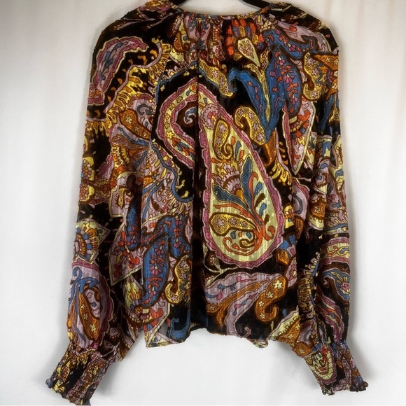 Sanctuary Relaxed Button Blouse Paisley Print Women's Top
Size: S - Picture 15 of 17